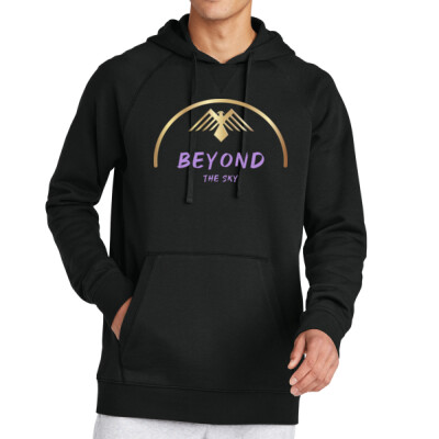 Adult Metallic PUFF Eagle & Printed Fleece Hoodie Thumbnail