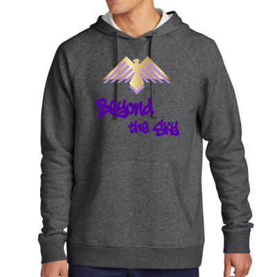 Adult Beyond the Sky Spraypaint Fleece Hoodie - Purple Thumbnail