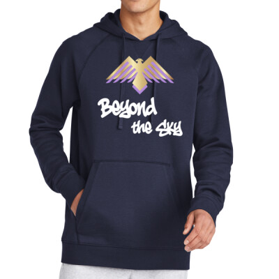 Adult Beyond the Sky Spraypaint Fleece Hoodie - White Thumbnail