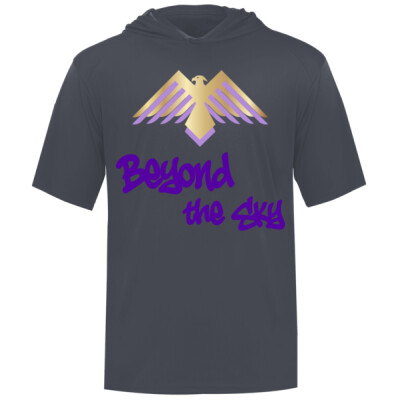 Adult Beyond the Sky Spraypaint Short Sleeve Drifit Hoodie - Purple Thumbnail