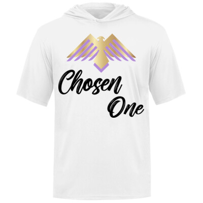 Adult Chosen One Short Sleeve Drifit Hoodie - Black Thumbnail