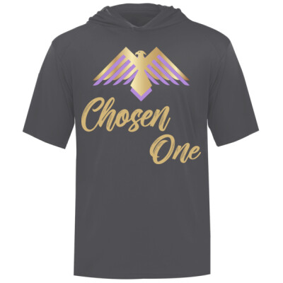 Adult Chosen One Short Sleeve Drifit Hoodie - Gold Thumbnail