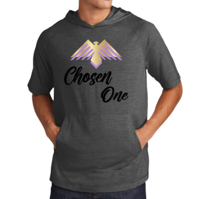 Chosen One Short Sleeve Triblend Hoodie - Black Thumbnail