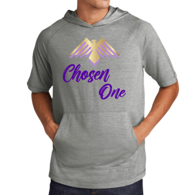Chosen One Short Sleeve Triblend Hoodie - Purple Thumbnail