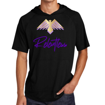 Relentless Short Sleeve Triblend Hoodie - Purple Thumbnail