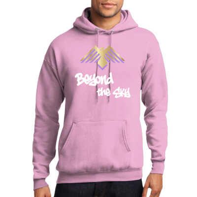 Adult Beyond the Sky Spraypaint Fleece Hoodie - White Thumbnail
